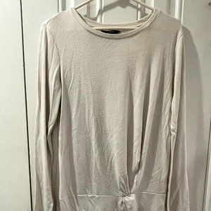 BR Off-white knotted sweater